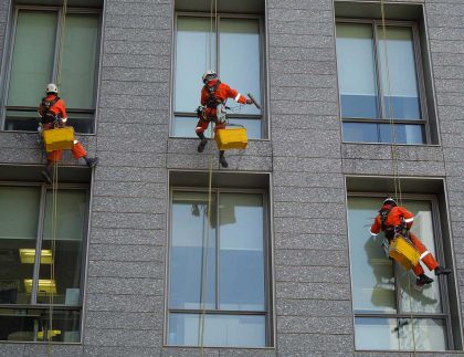 cleaning window