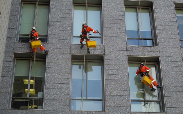 cleaning window